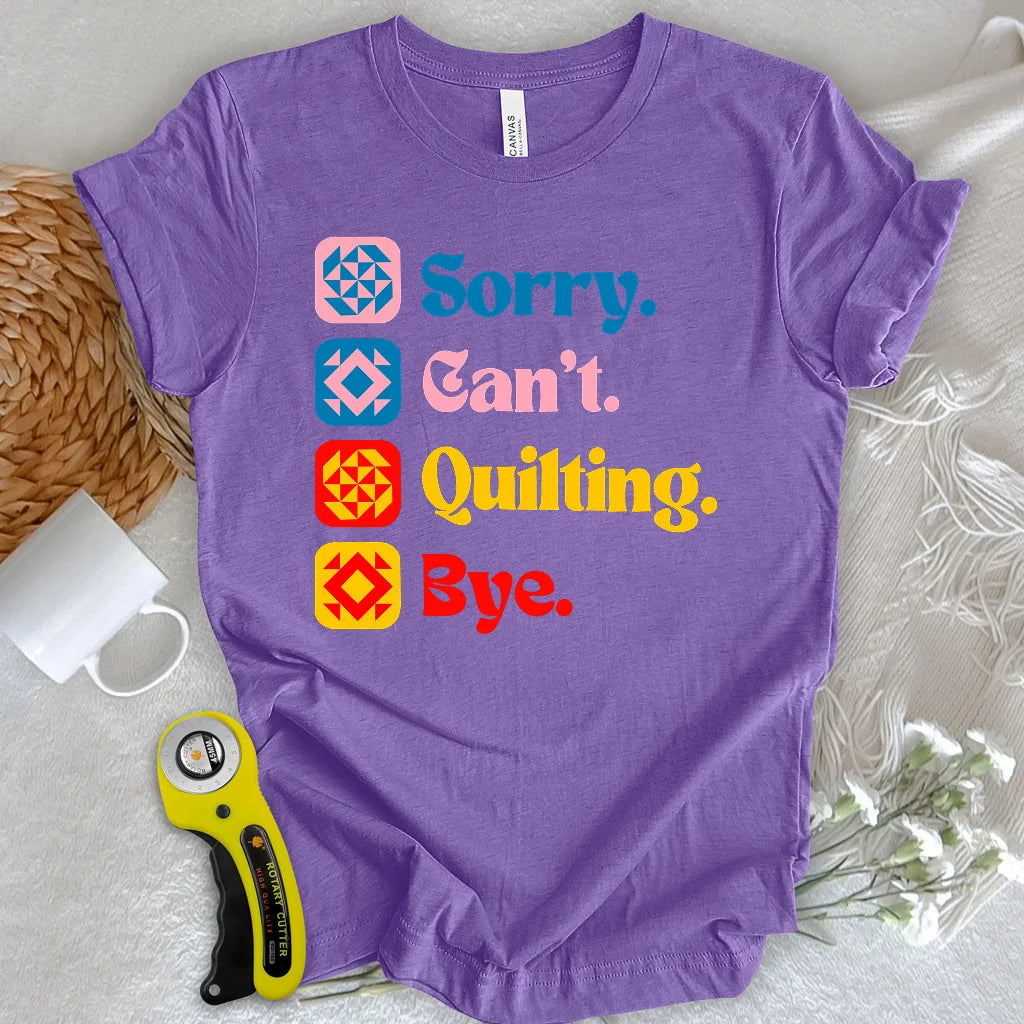 T-shirt Je ne peux pas, j'ai patchwork