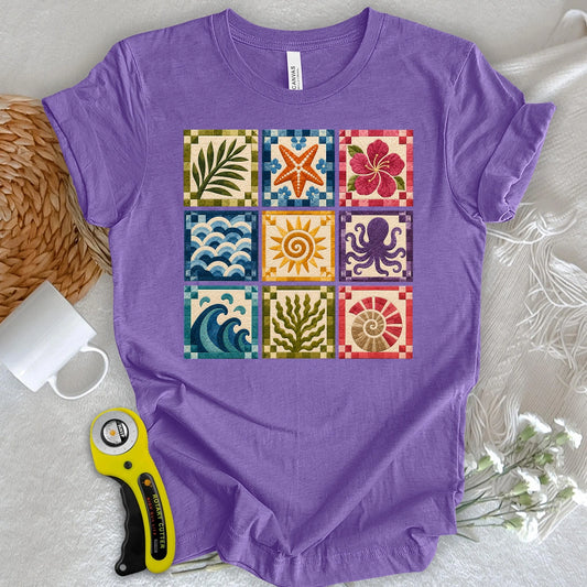 Coastal Patchwork Blocks T-shirt