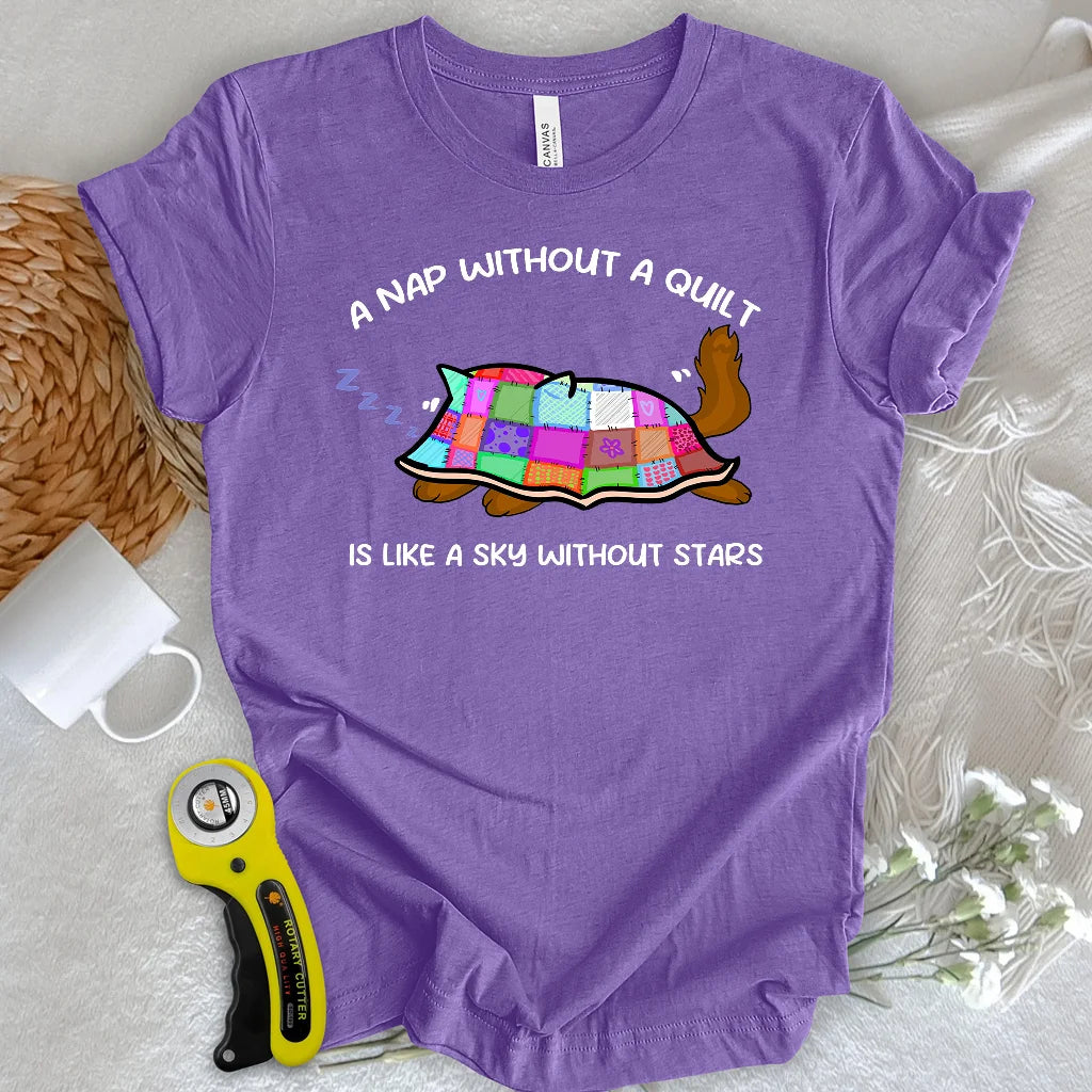 Gemütliches Patchwork Kätzchen T-Shirt