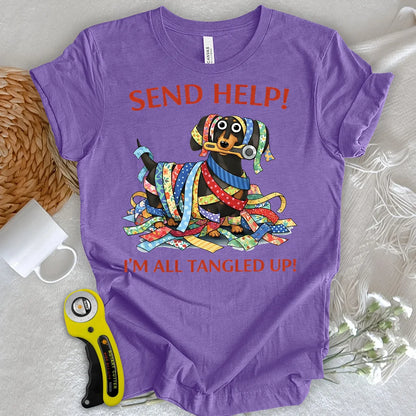 T-shirt à bande de tissu désordonnée