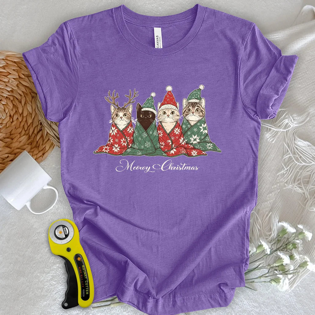 Meowy Christmas T-shirt