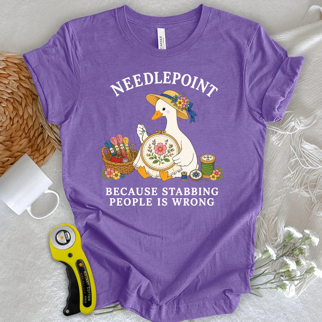 Needlepoint Therapy T-shirt