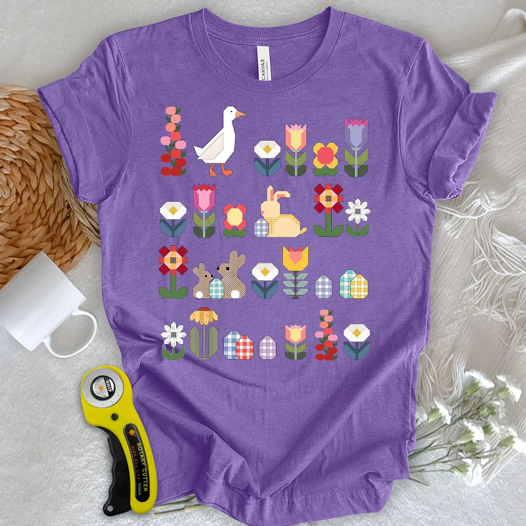 T-shirt Blooms Patchwork