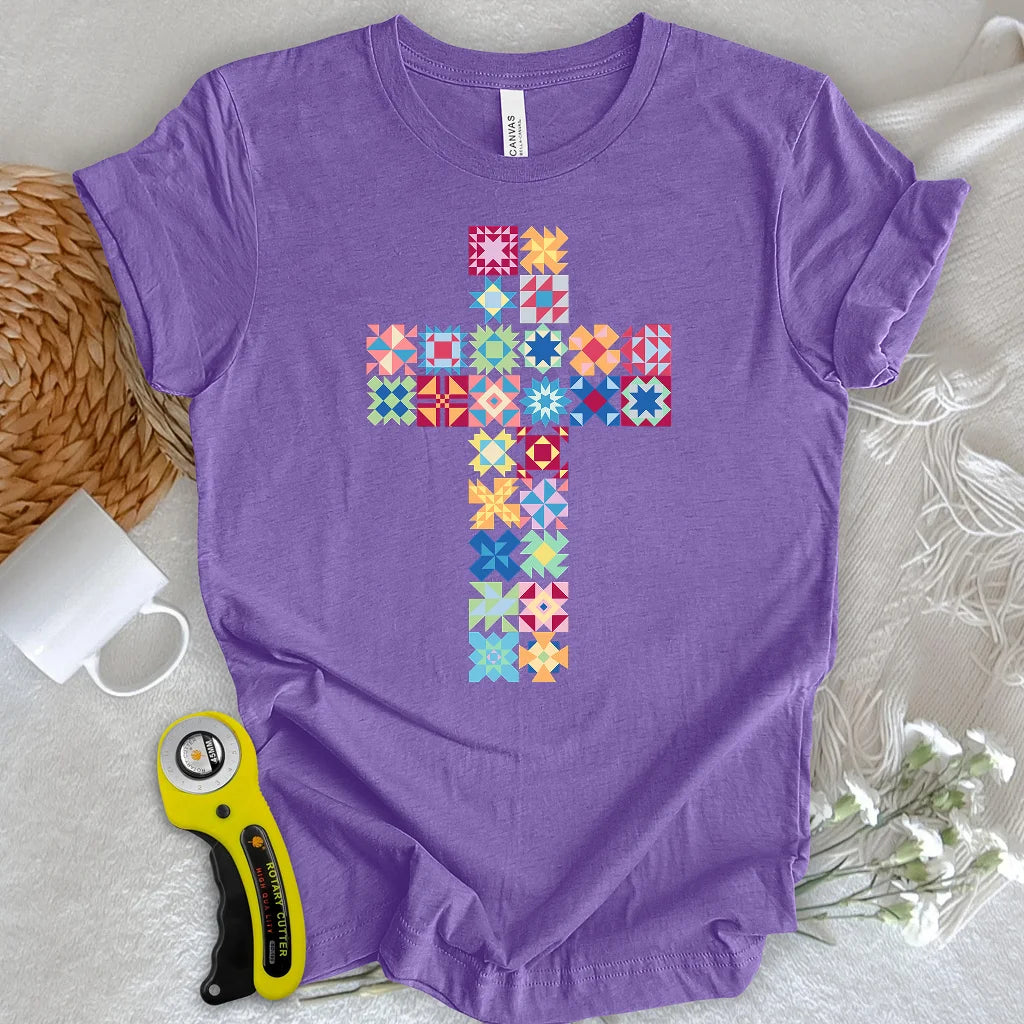 Patchwork Faith Cross T-shirt