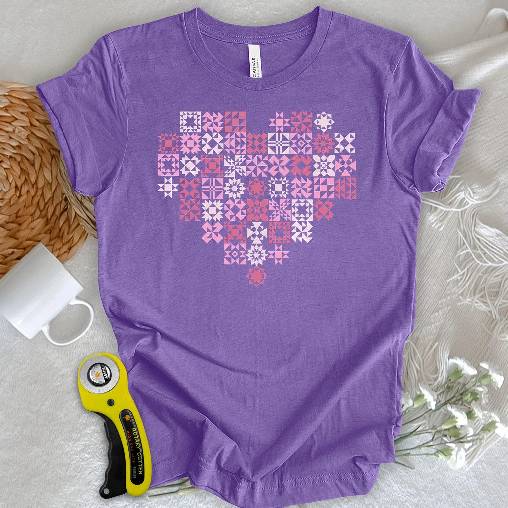 Quilt Block Heart T-shirt