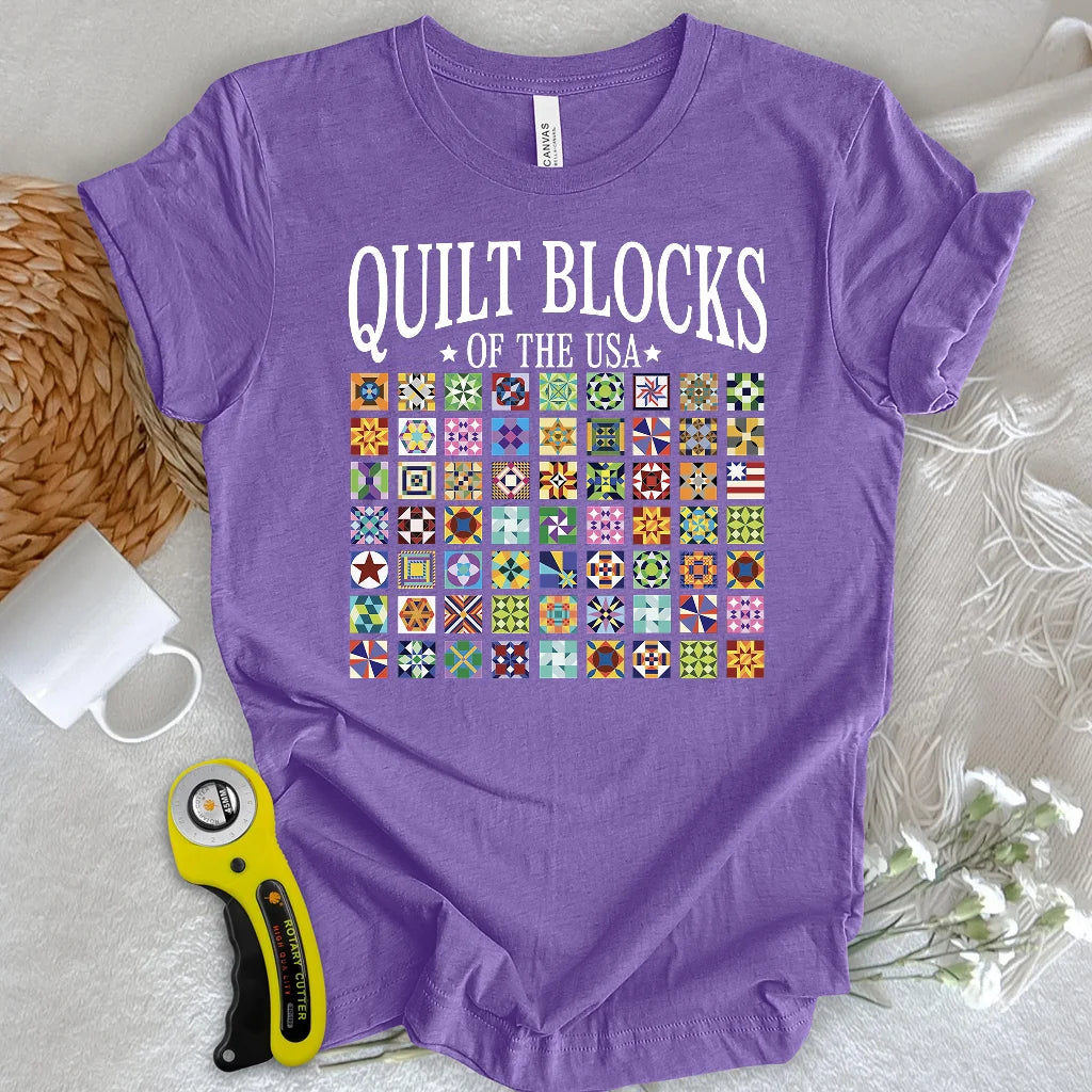 Quilt Blocks Of The USA T-shirt
