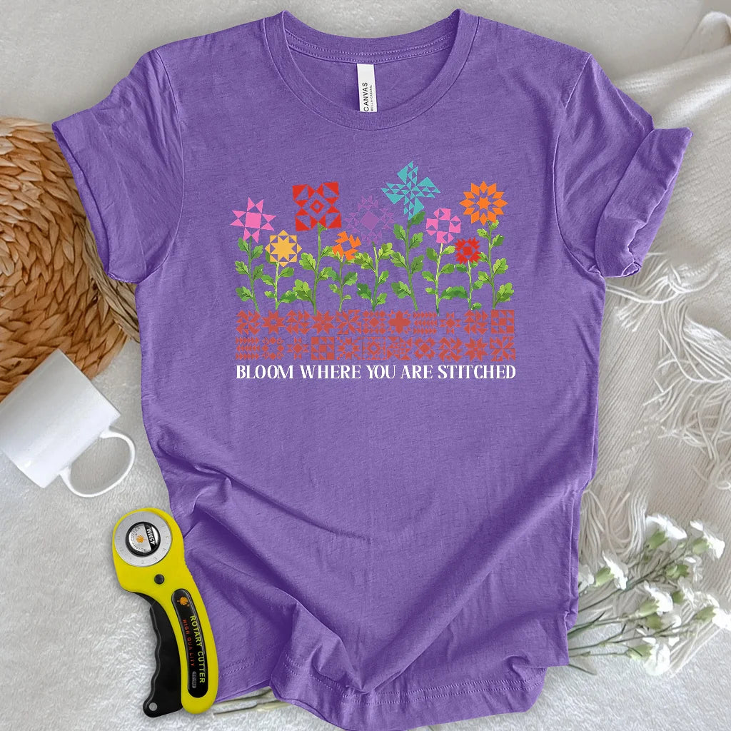 Quilt Garden In Bloom T-Shirt