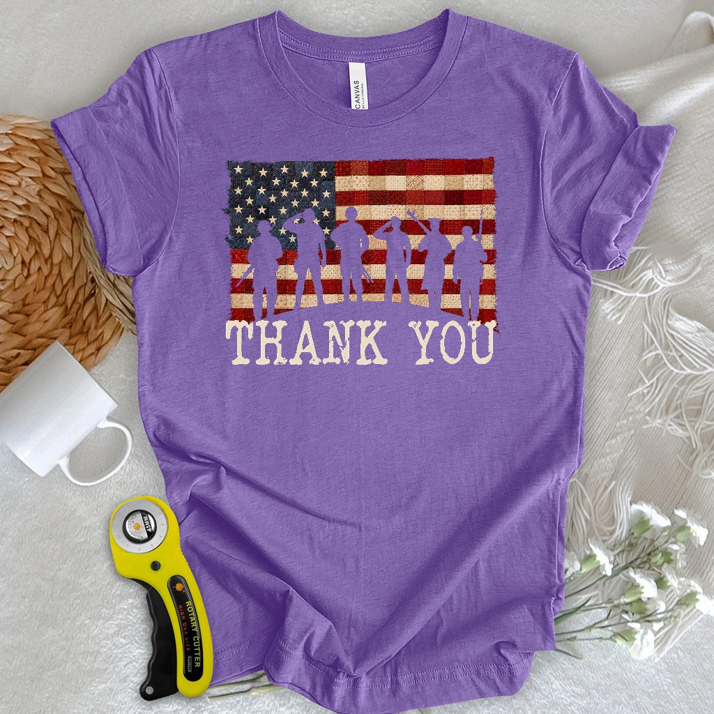 Quilted Flag Veterans T-shirt