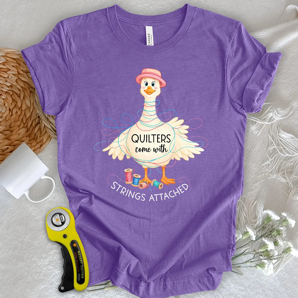 Quilters come with strings attached T-shirt