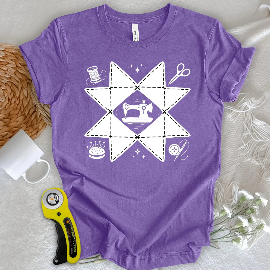 Sewing Compass Quilt T-shirt