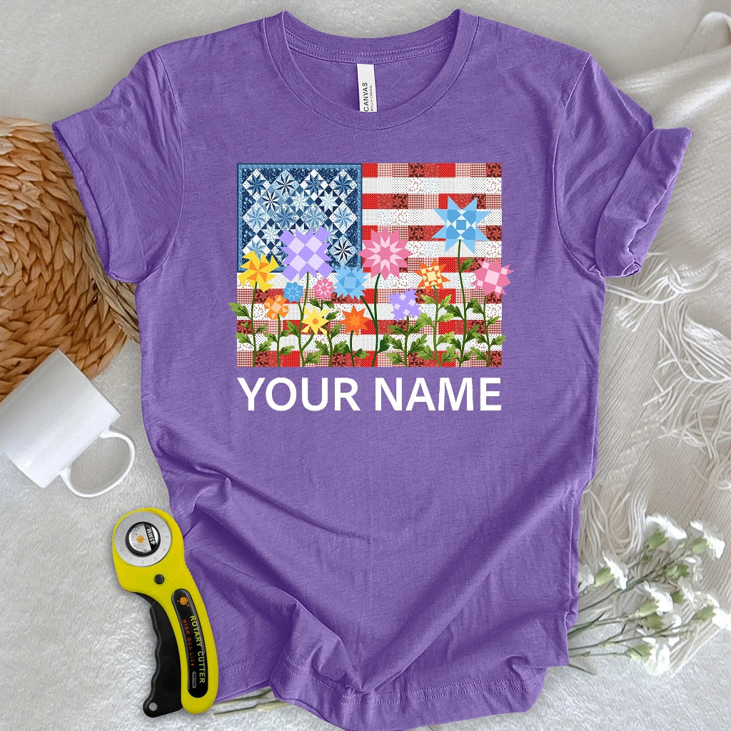 "Custom Name" Stars, Stripes & Stitches T-shirt