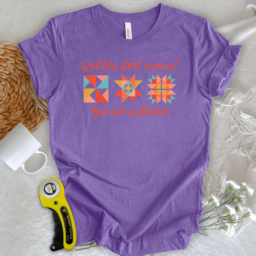 Start in Pieces, End in Blocks T-shirt