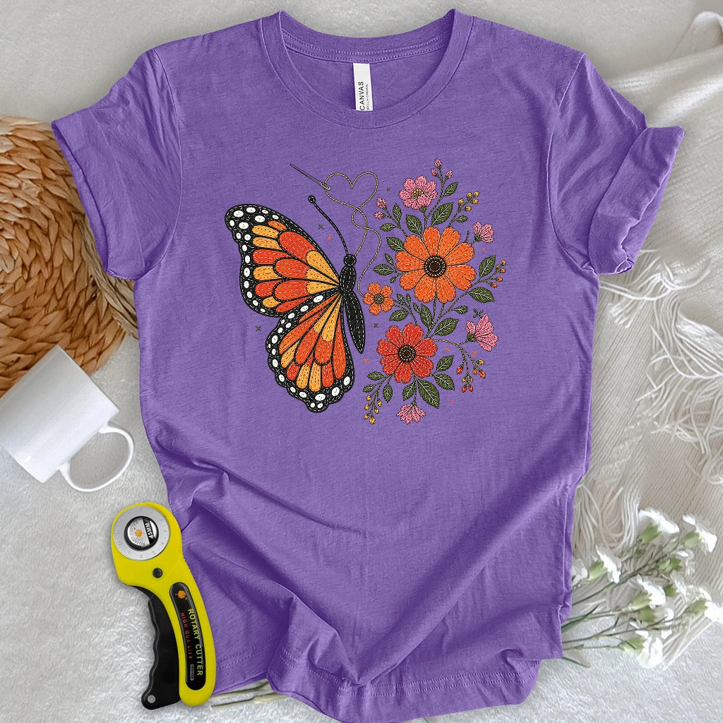 Stitched Monarch Garden T-shirt