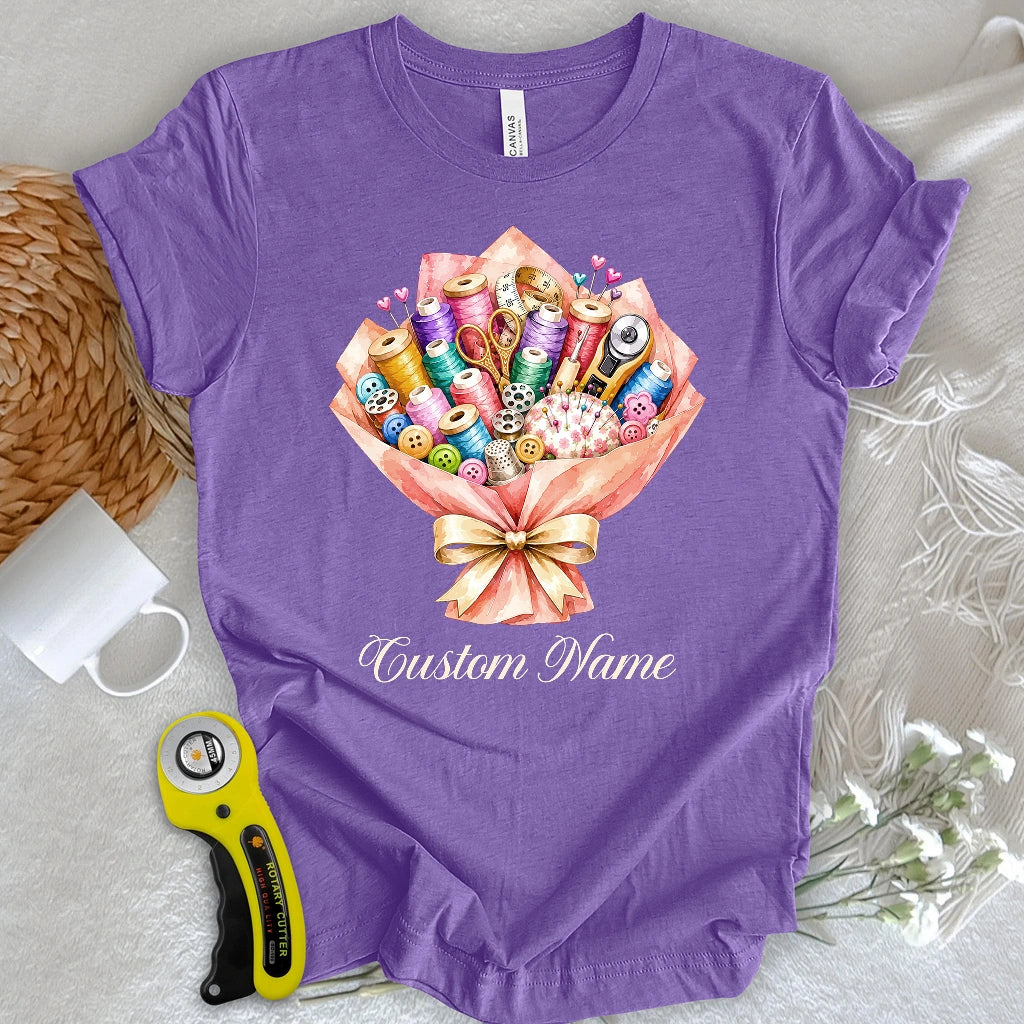 "Custom Name" The Crafter's Bouquet T-shirt