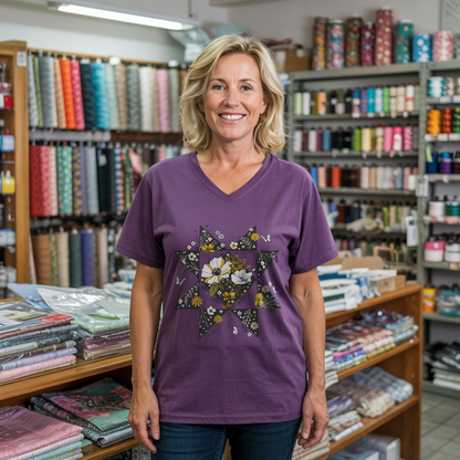 Nature Block Lady V-neck