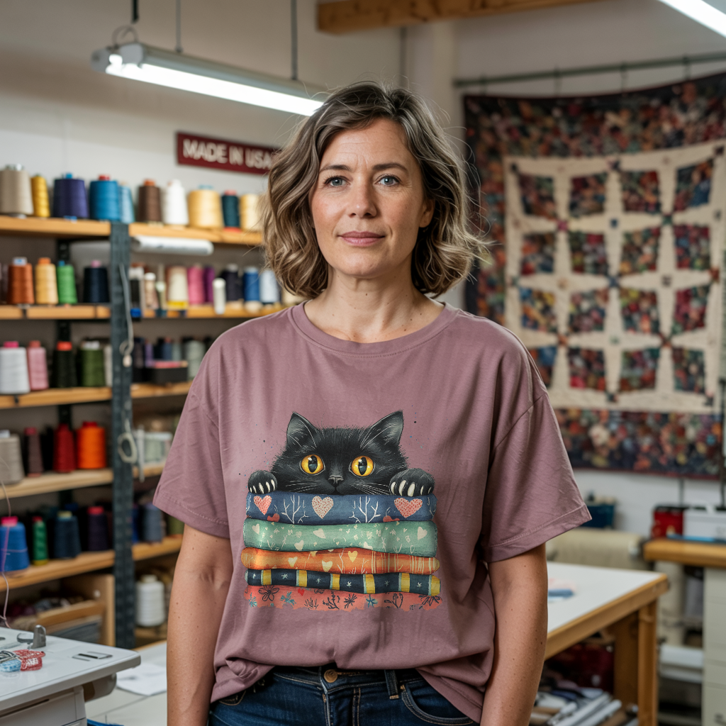 Cat On The Fabric T-shirt
