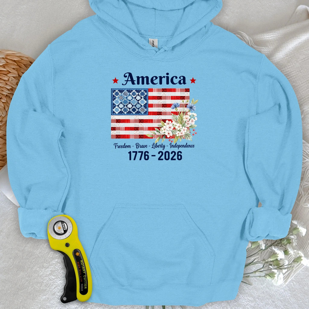 American Patchwork Bloom Hoodie