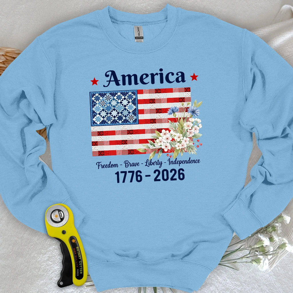 American Patchwork Bloom Sweatshirt