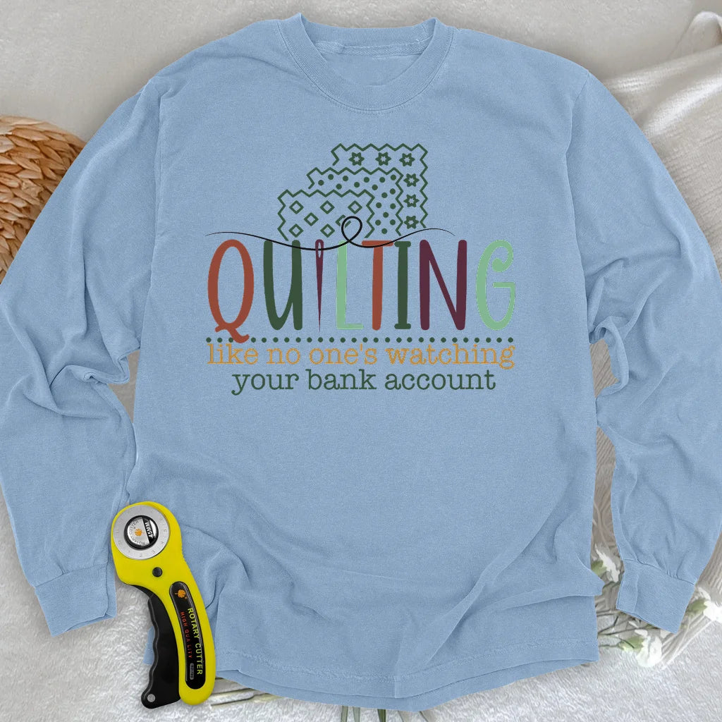 Compte bancaire? J'ai acheté un T-shirt en tissu à manches longues