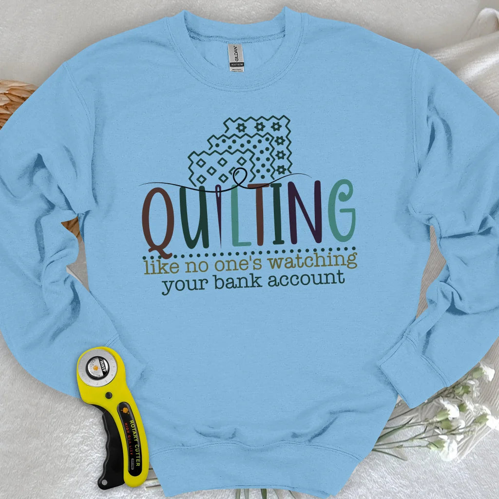 Bankkonto? Ich habe Sweatshirt-Stoff gekauft