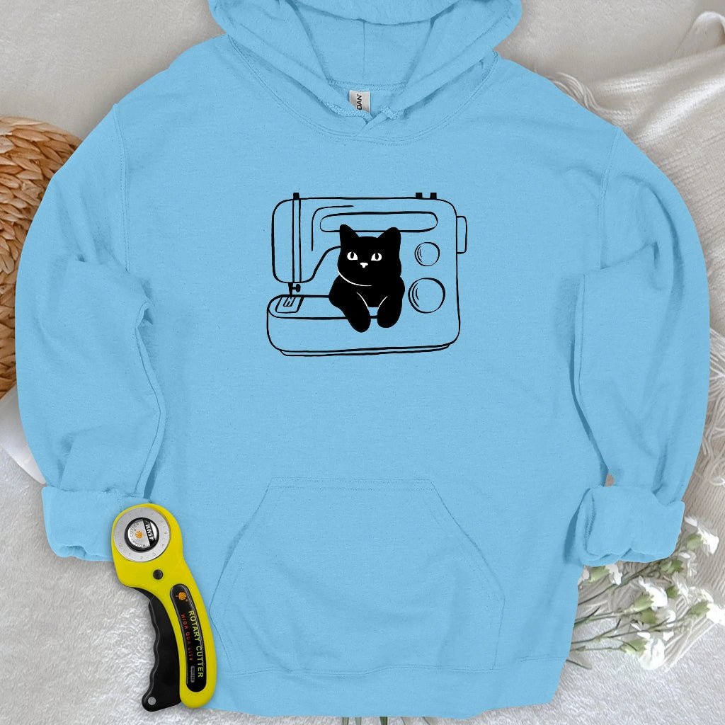 Black cat machine Hoodie
