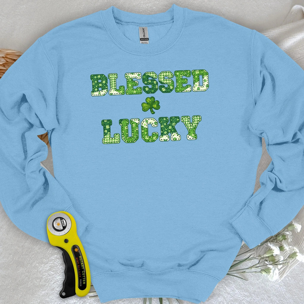 Sweat-shirt "Blessed Lucky"