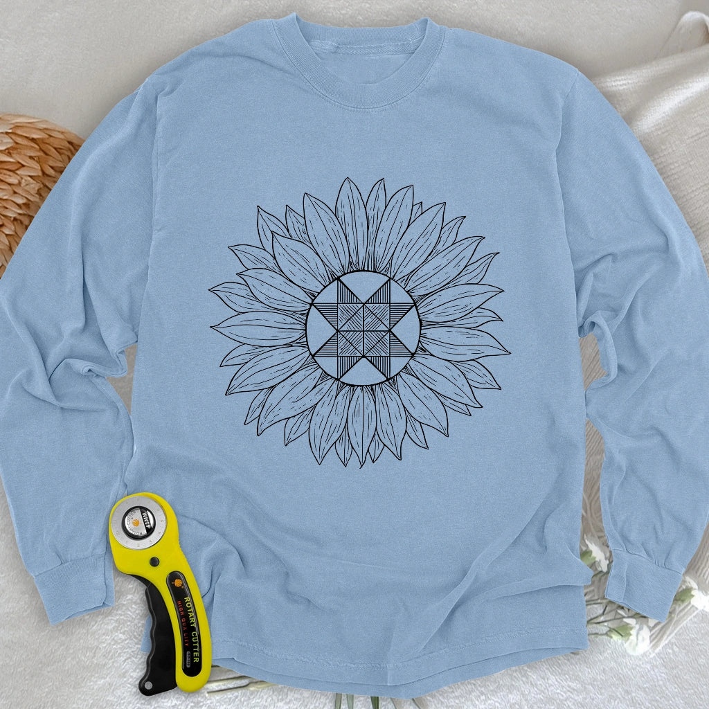 Block Sunflower Long Sleeve T-shirt