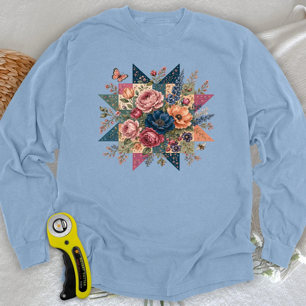 Blooming Patchwork Star Long Sleeve T-shirt