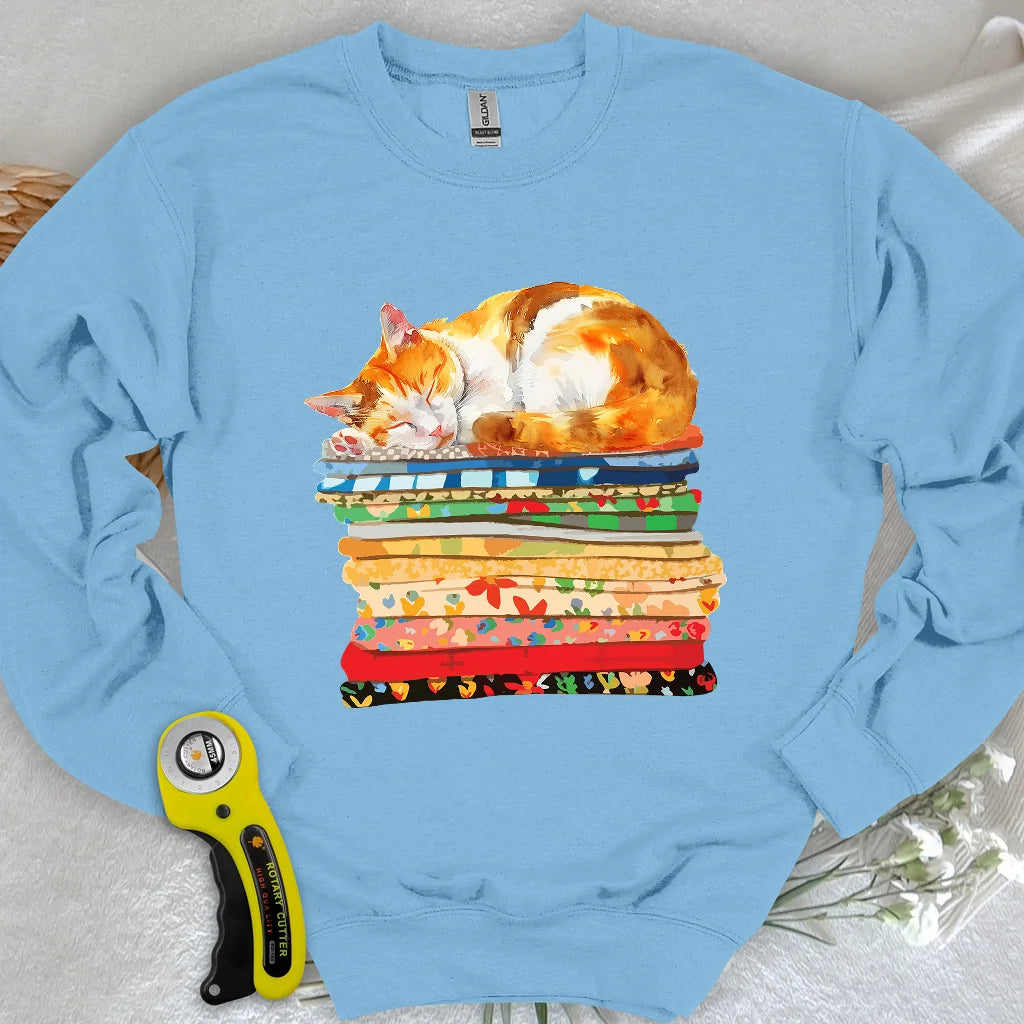 Sweat-shirt Chat et Tissu