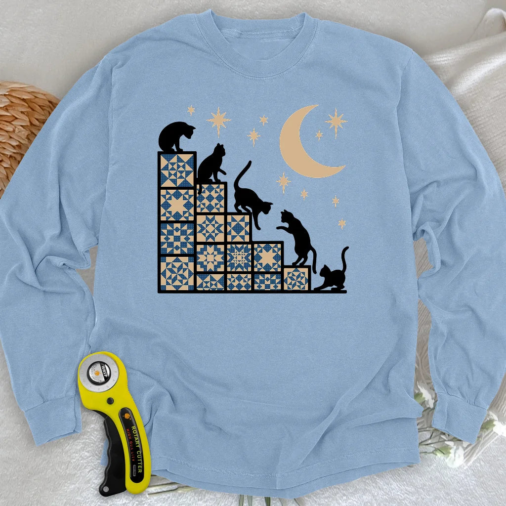 Klettere zum Mond Langarm-T-Shirt