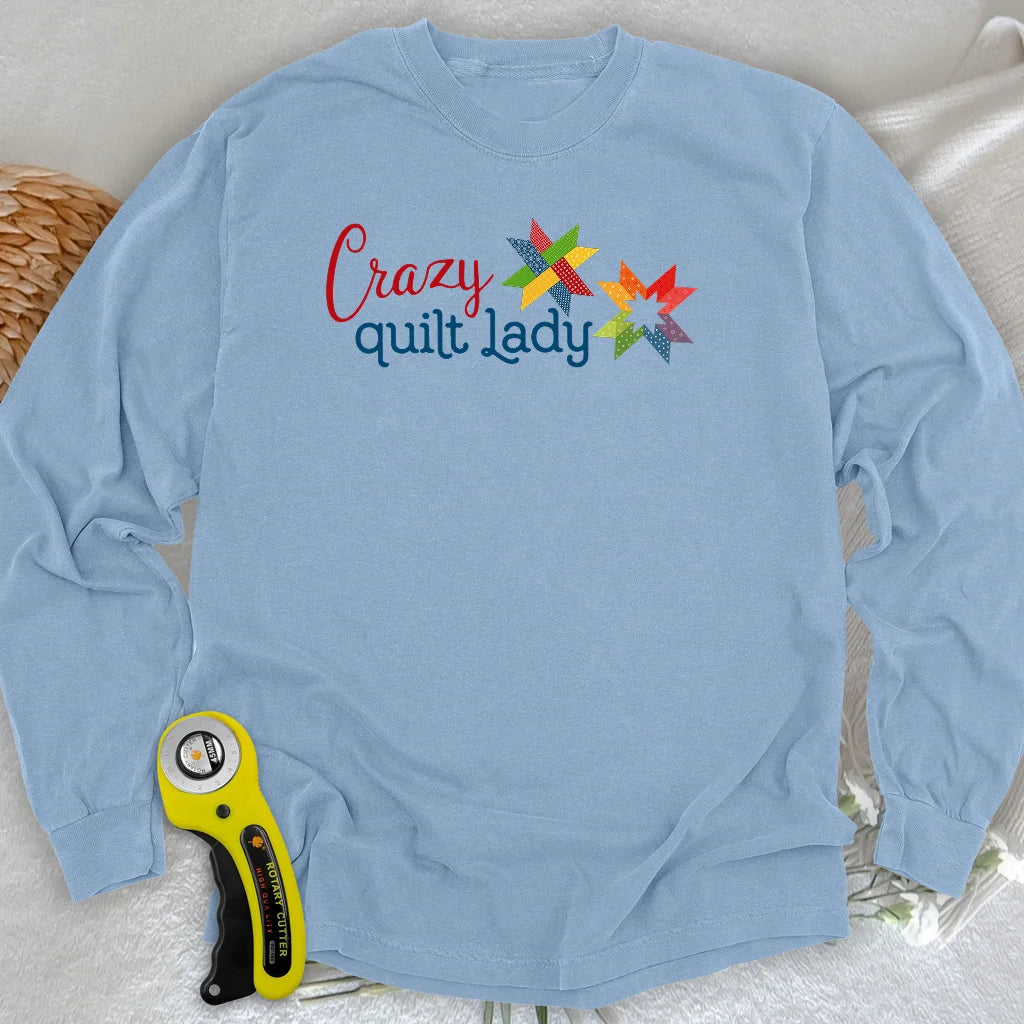 T-shirt à manches longues « Crazy Quilt Lady »
