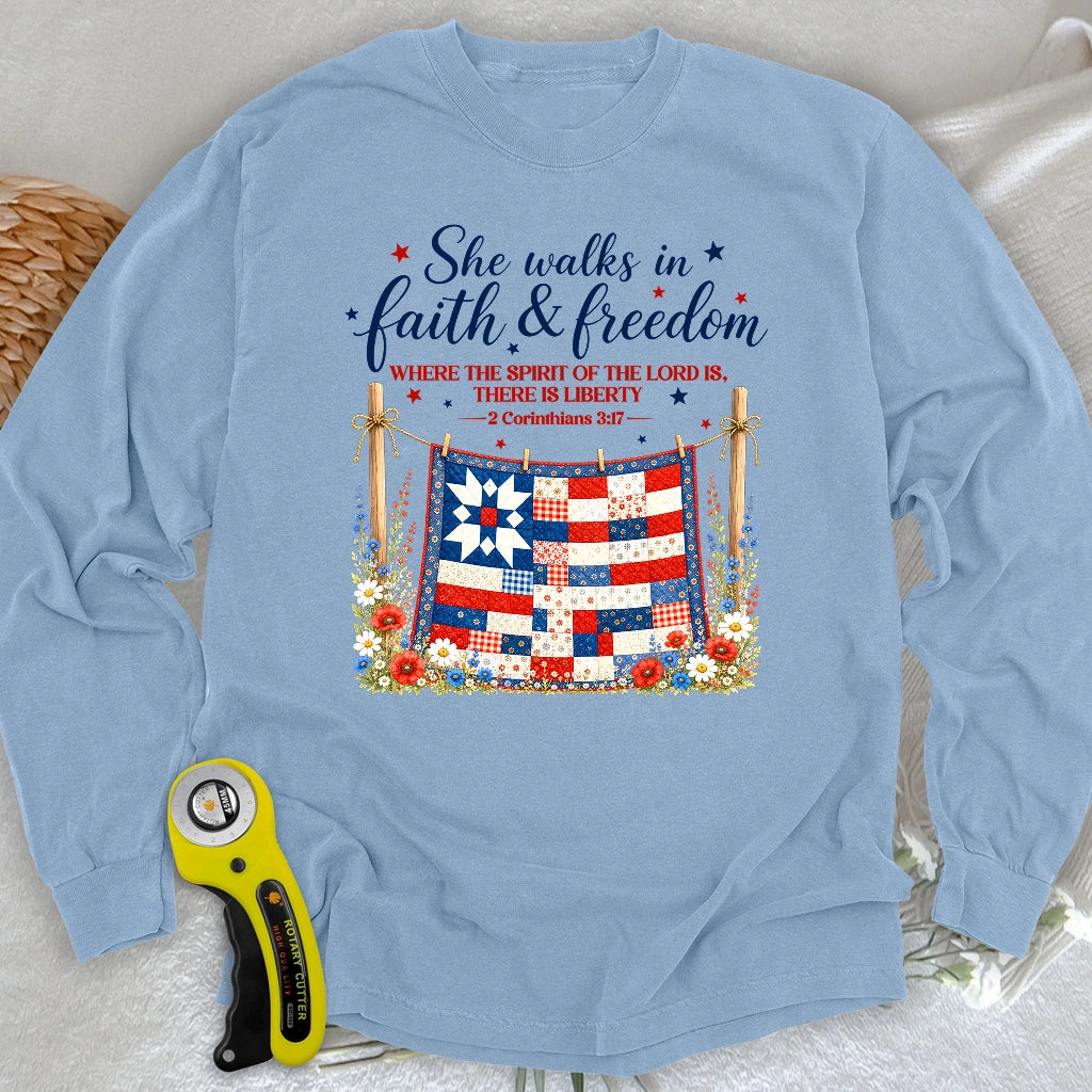 Faithfully Pieced Long Sleeve T-shirt