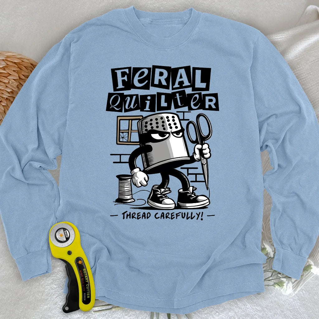 Feral Quilter Langarm-T-Shirt