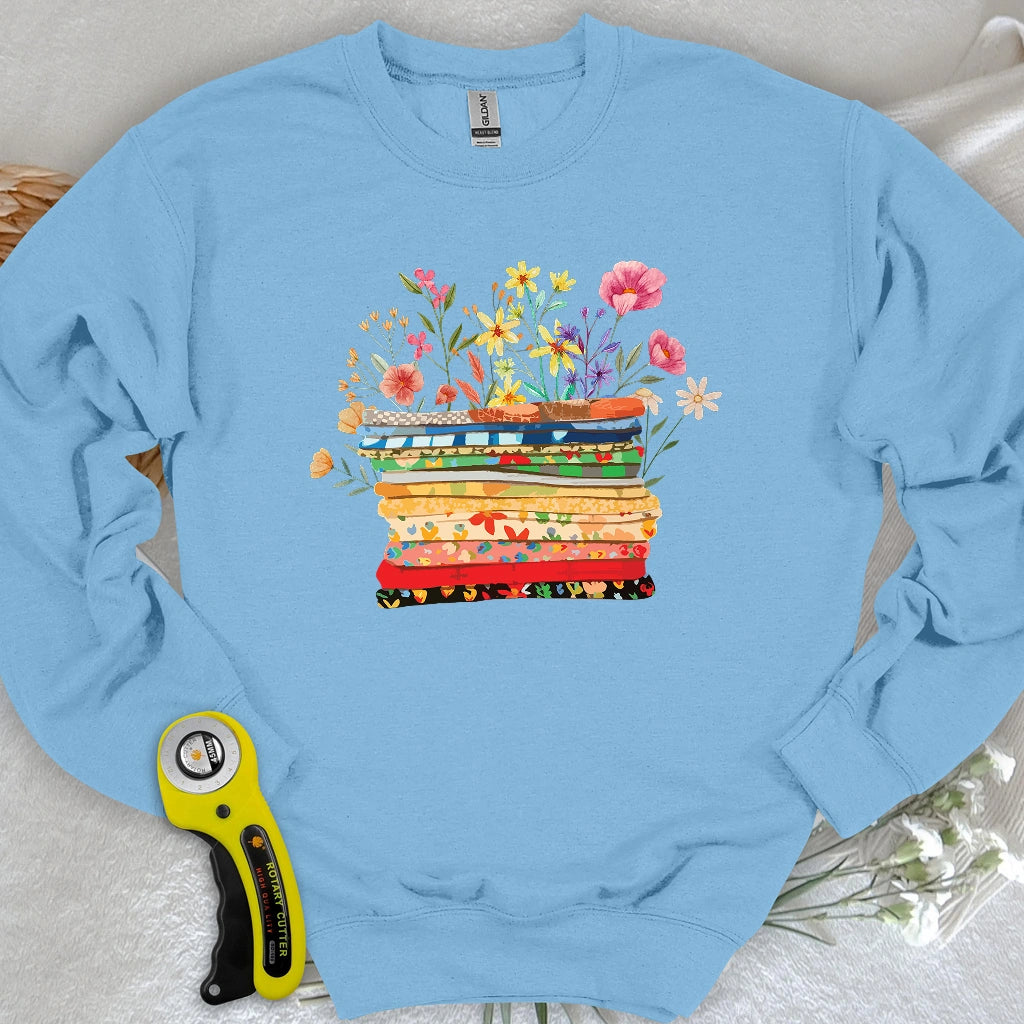 Floral Fabric Sweatshirt