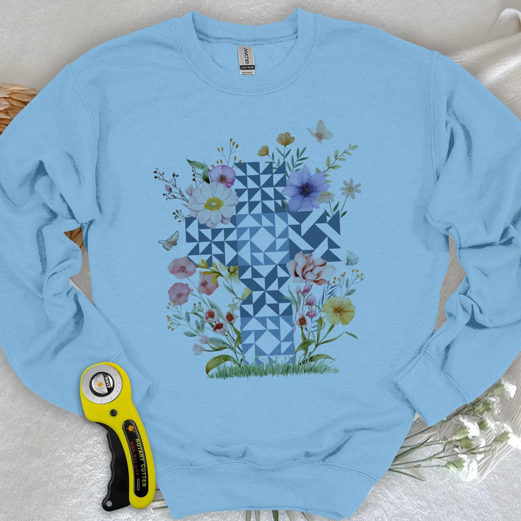 Sweat-shirt matelassé Floral Faith