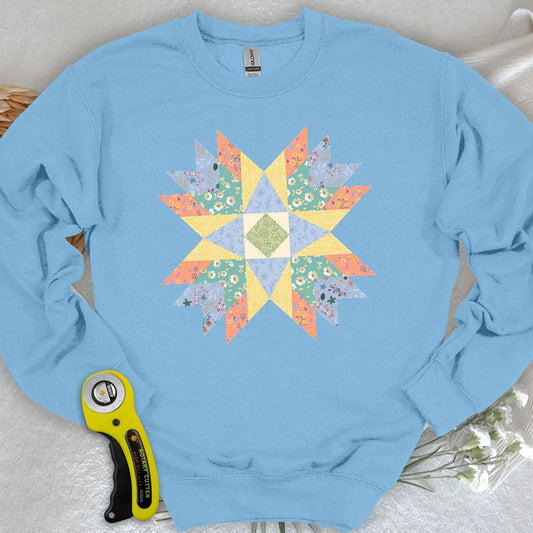 Floral Star Quilt-Sweatshirt