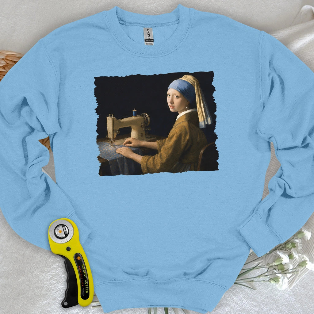 Girl With A Sewing Machine Sweatshirt