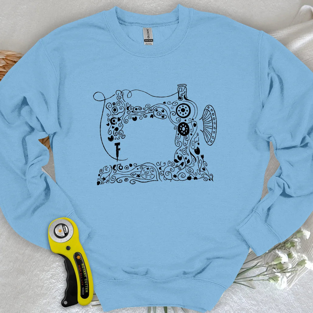 Sweat-shirt brodé fils d'or
