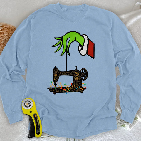T-shirt manches longues Le Grinch a volé des points de suture