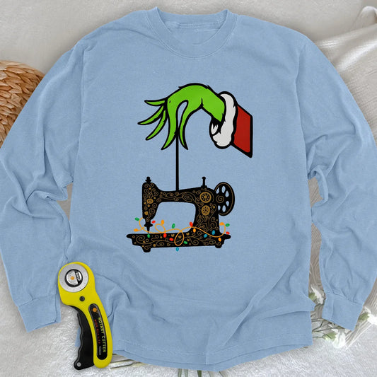 Grinch Stole Stitches Langarm-T-Shirt