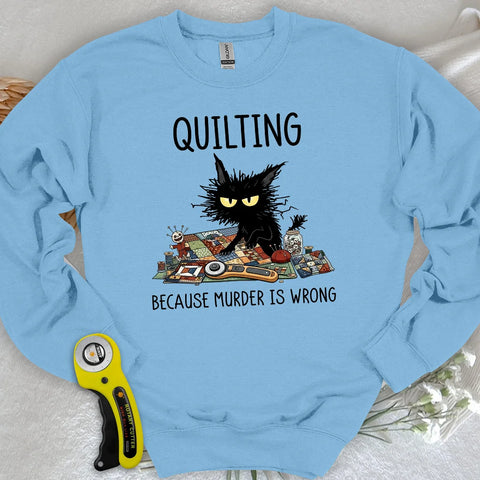 Sweat-shirt Chat matelasseur grognon
