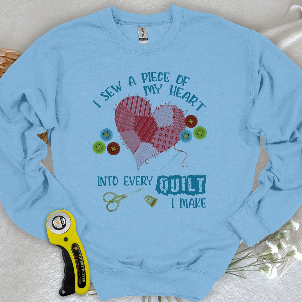 Sweat-shirt d'amour en patchwork brodé