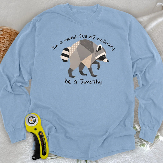 Jimothy the Quilted Raccoon Long Sleeve T-shirt