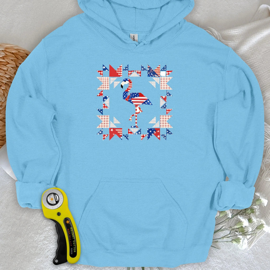 Liberty Flamingo Patchwork Hoodie