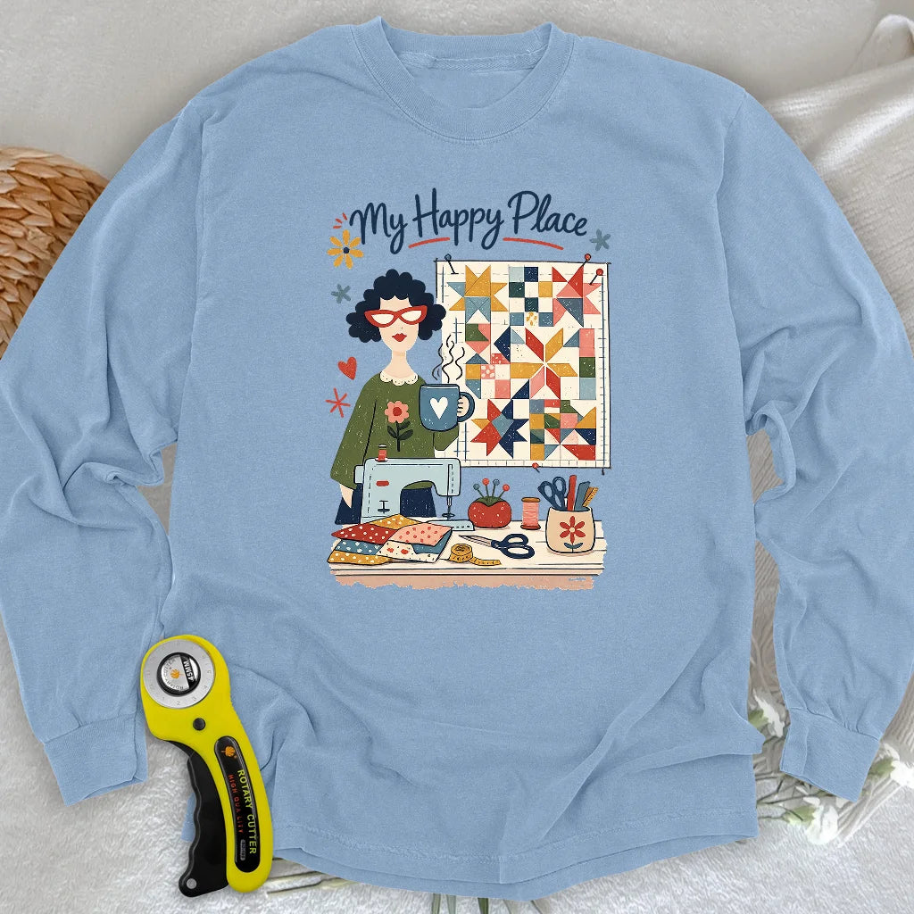Mein Happy Place Langarm-T-Shirt