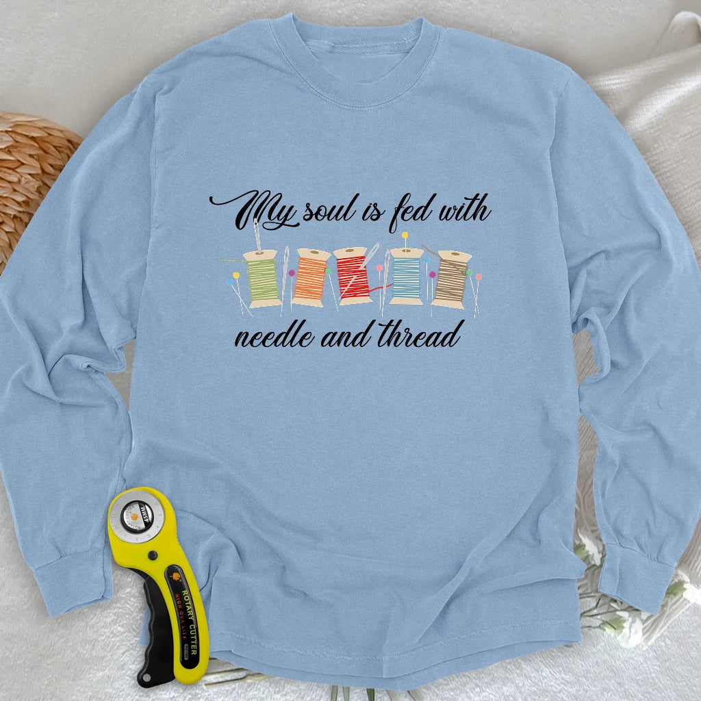Needles and Threads Langarm-T-Shirt