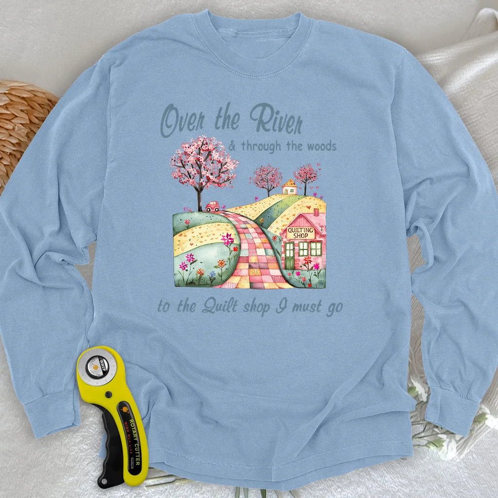 Langarm-T-Shirt "Über dem Fluss"