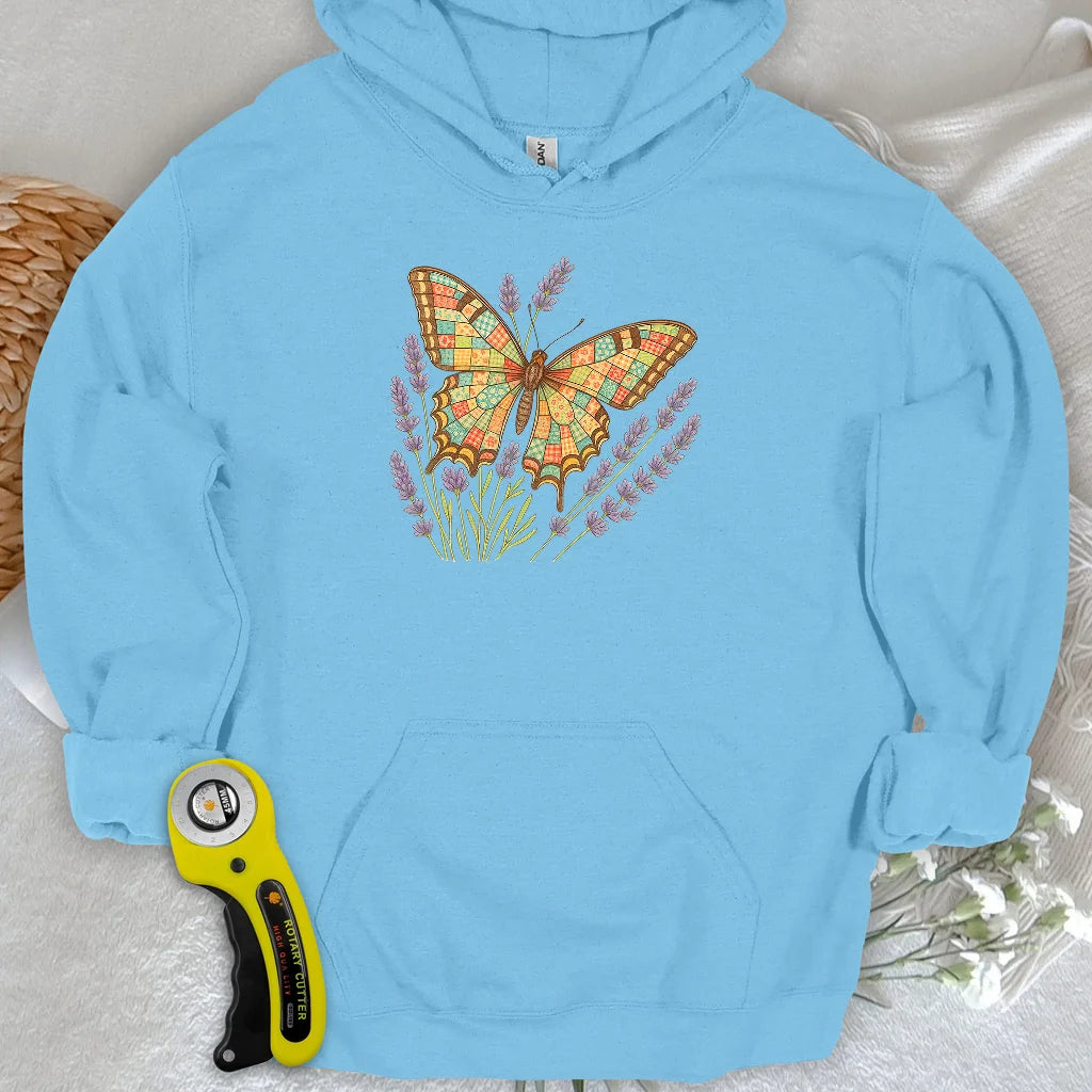 Sweat à capuche Papillon Patchwork