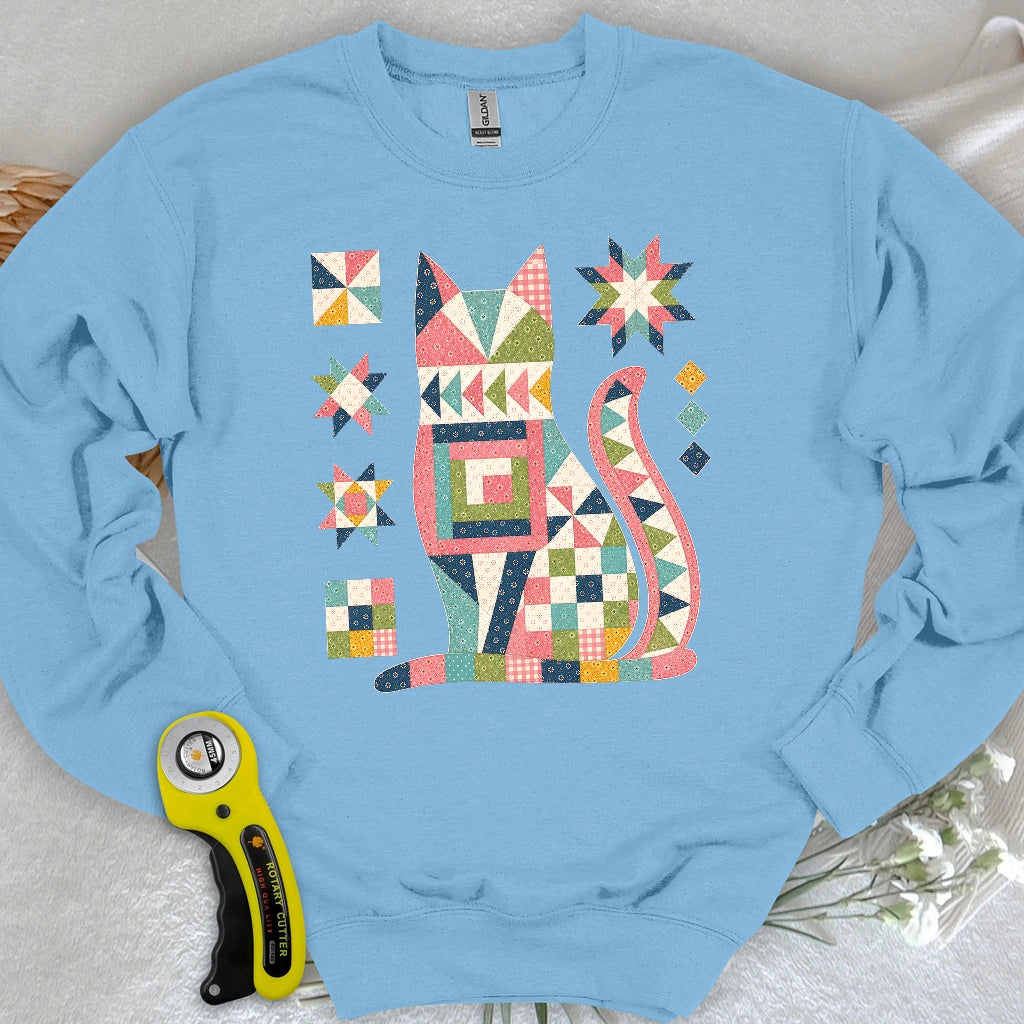 Patchwork Cat Sweatshirt
