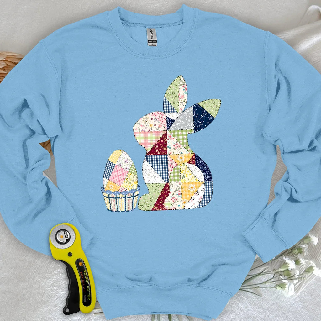 Patchwork Osterhasen-Sweatshirt